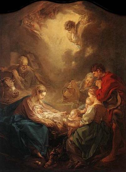 Francois Boucher Adoration of the Shepherds Germany oil painting art
